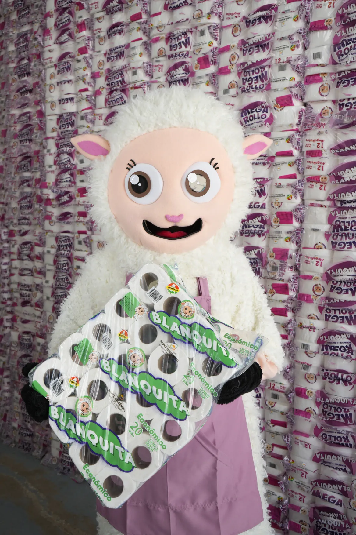 Familia boliviana usando papel higiénico Blanquita